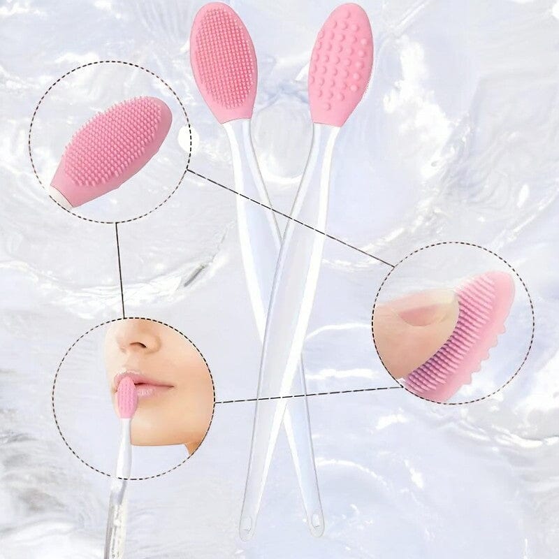 Brosse Nettoyante pour le Visage - DoubleSilkBrush™ - Rose Clair