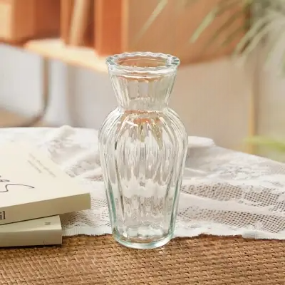 Vase en verre transparent - CreativeGlassVase™ - Style C