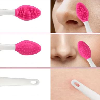 Brosse Nettoyante pour le Visage - DoubleSilkBrush™ - Rose Foncé