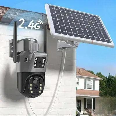 caméra extérieur solaire - SolarCamera™ - Gris