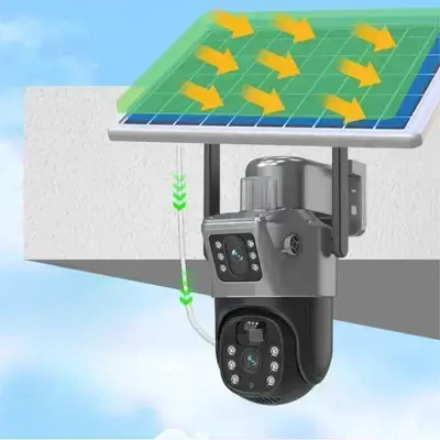 caméra extérieur solaire - SolarCamera™ - Gris