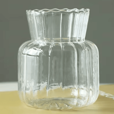 Vase en verre transparent - CreativeGlassVase™ - Style A