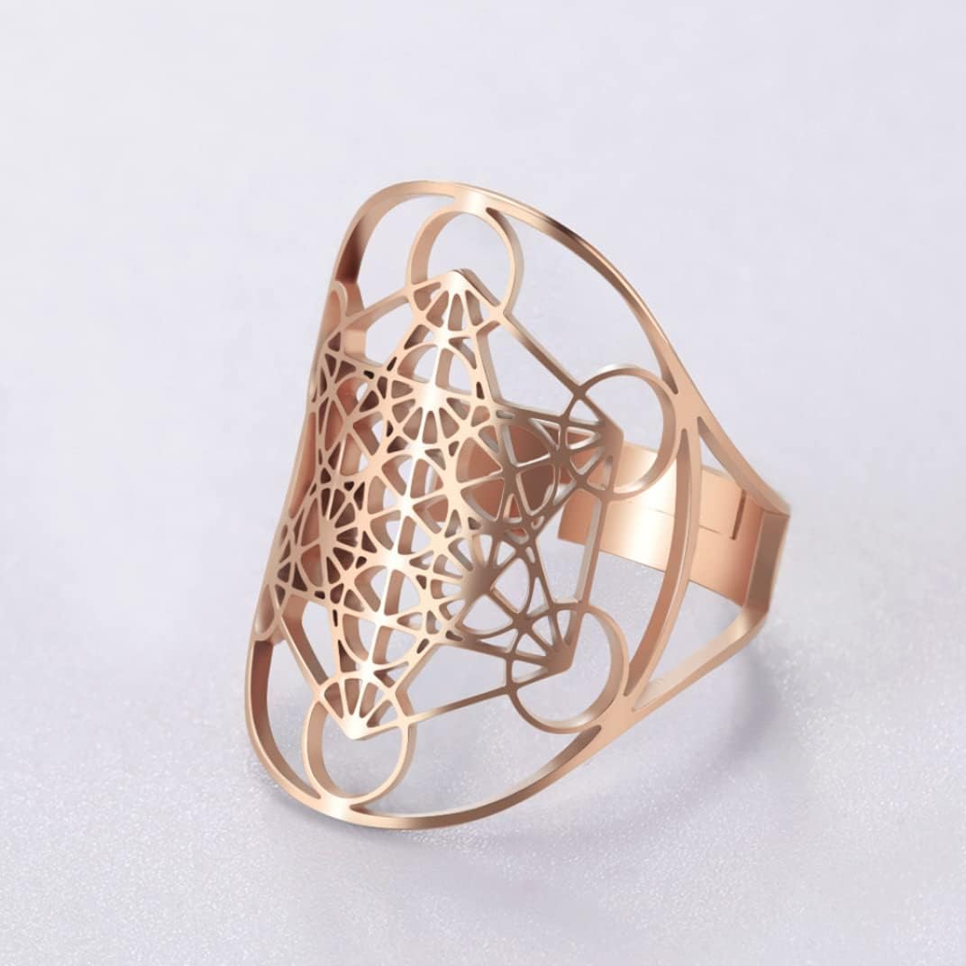 Bijoux Spirituel - ArchangelMetatronRing™ - Rose Or