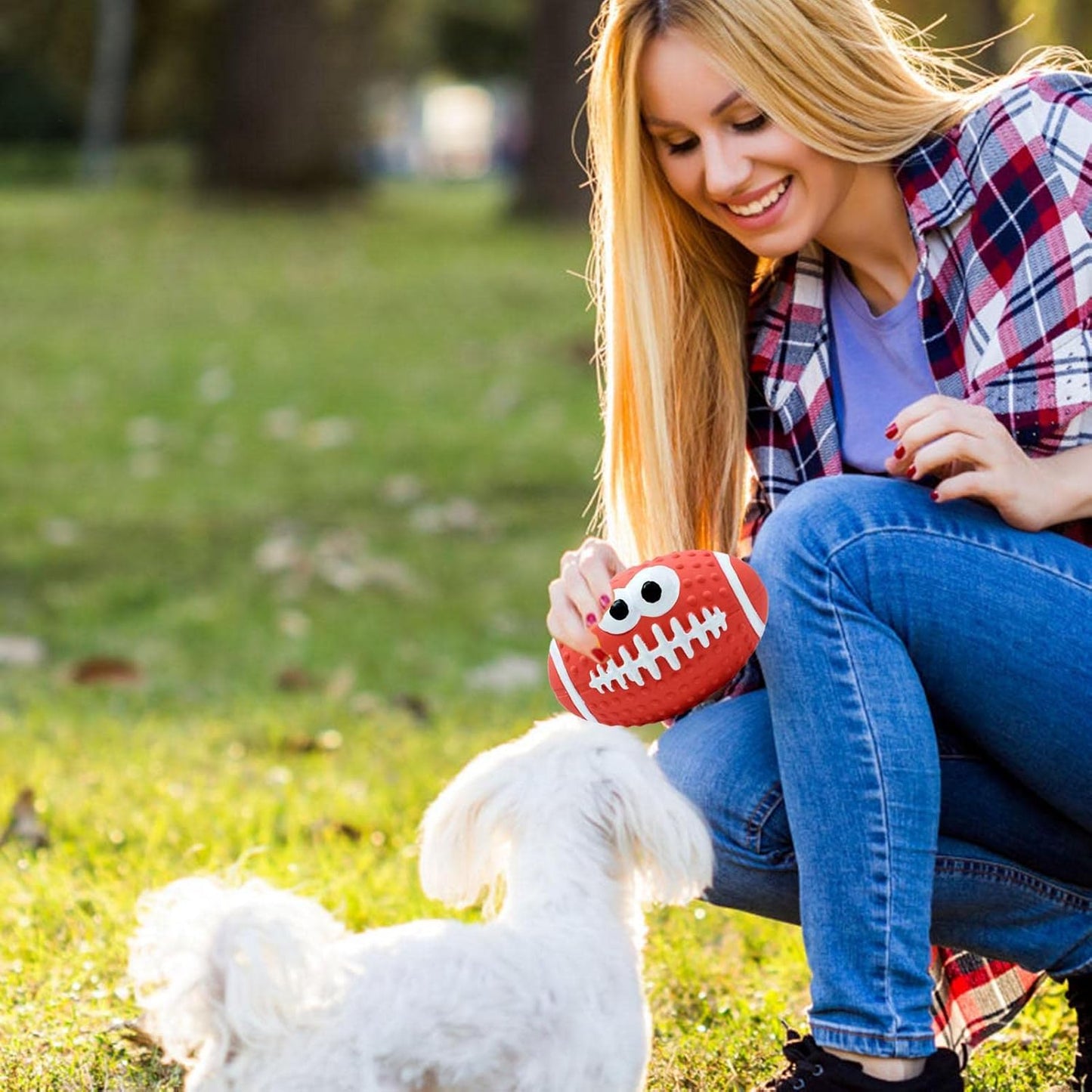 Balle pour Chien - DogBallLatex™ - Rugby Rouge