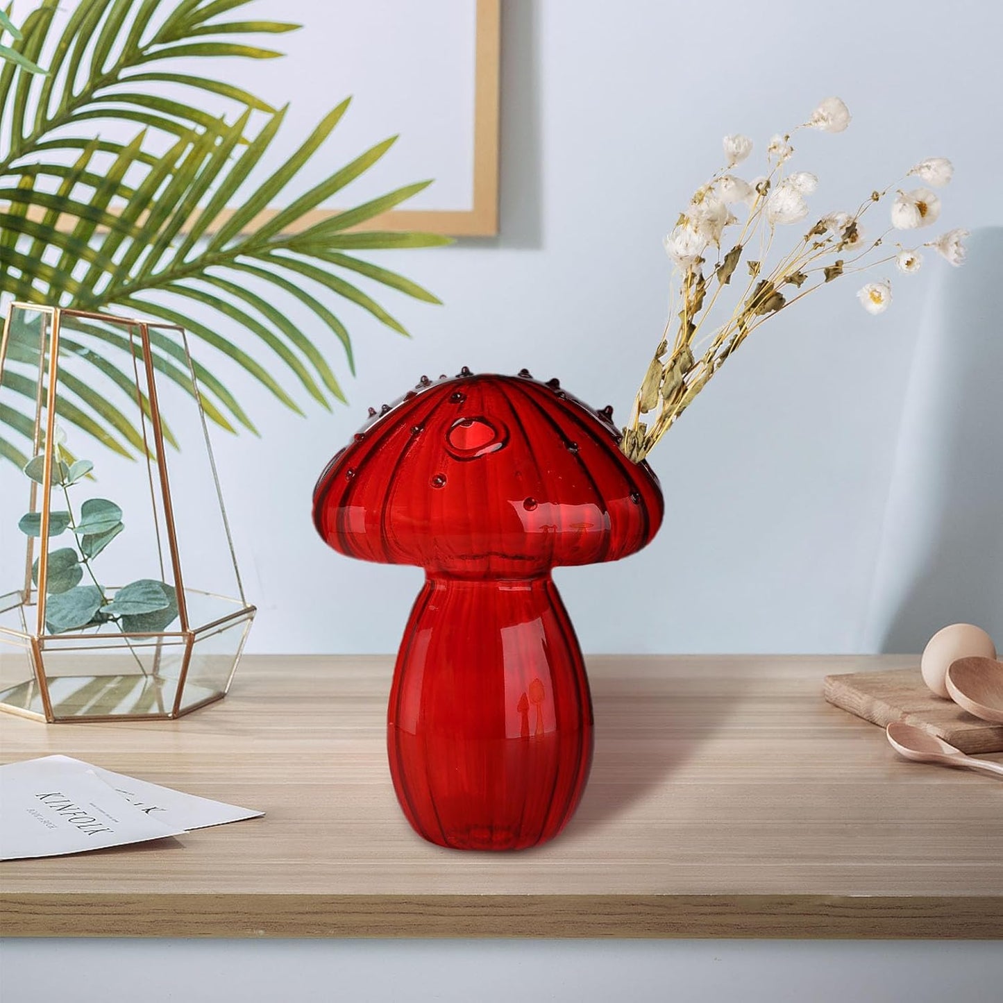 Vase en Verre - NordicMushroomVase™ - Rouge