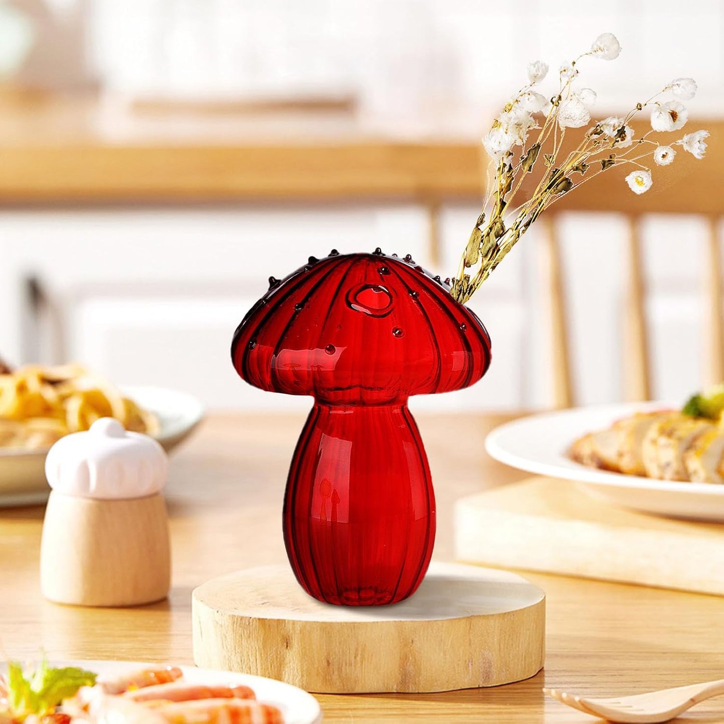 Vase en Verre - NordicMushroomVase™ - Rouge