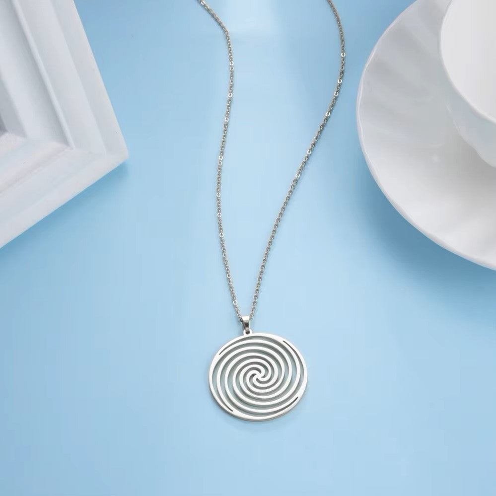 Bijoux Spirituel - NecklaceHealingEnergy™ - Argent Spirale Ronde