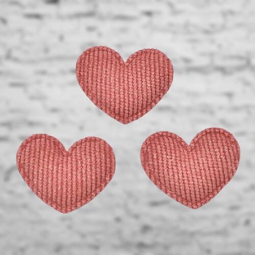 HeartShape™ - Glitter Fabric Heart Appliques