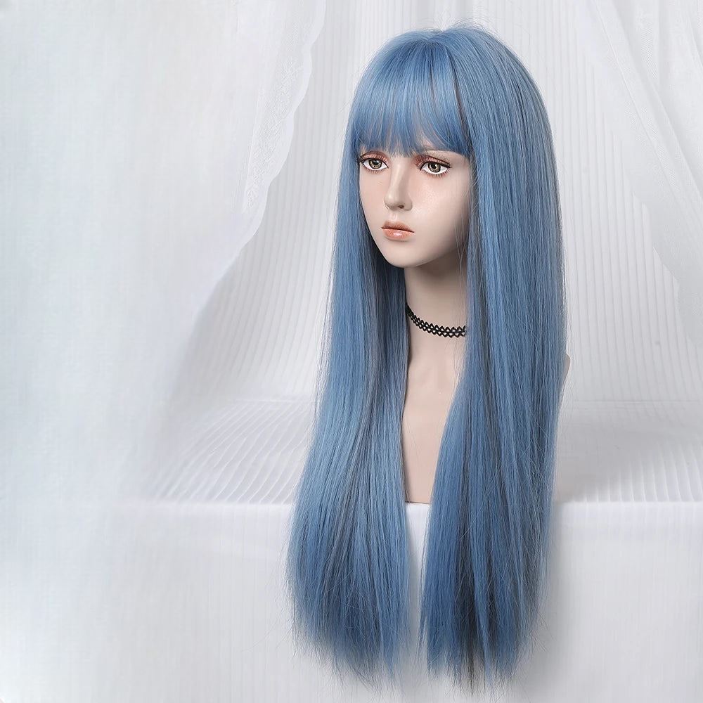 SyntheticHairWig™ - Bleu