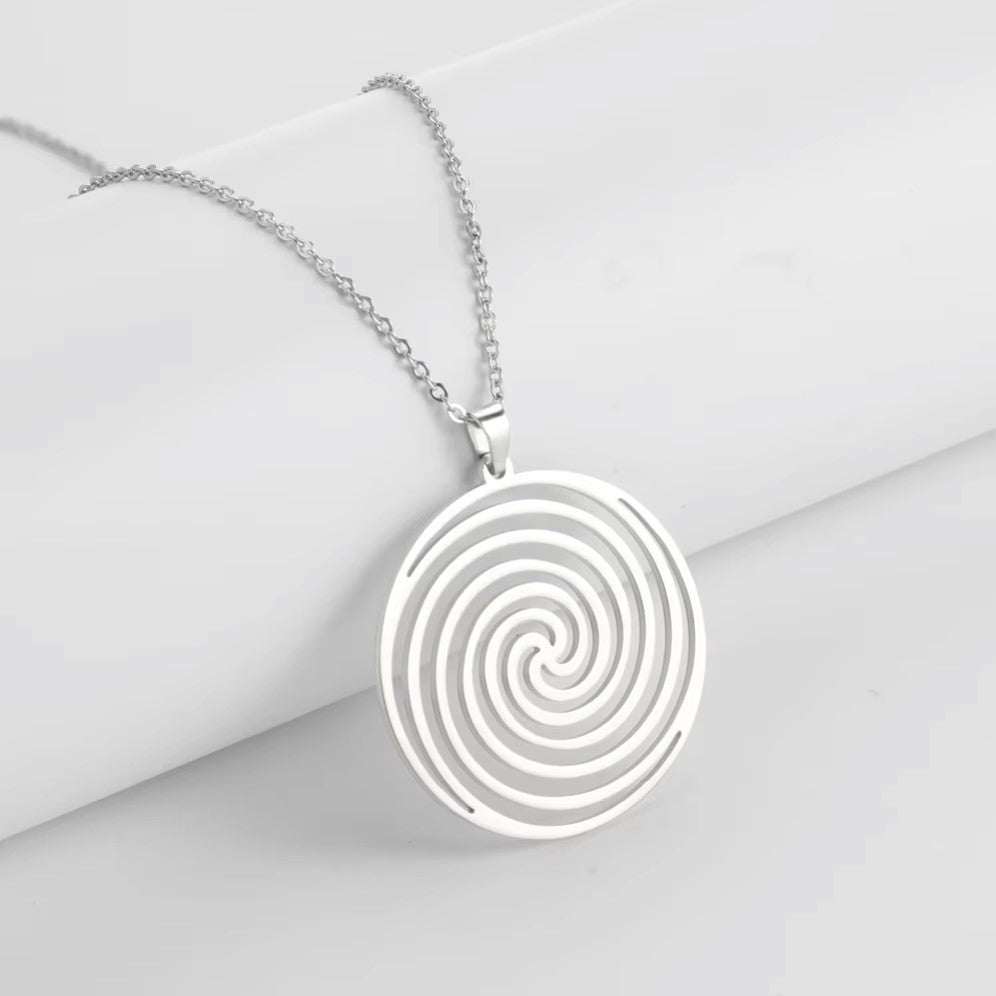 Bijoux Spirituel - NecklaceHealingEnergy™ - Argent Spirale Ronde