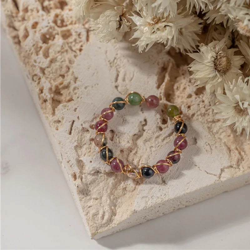 Bague en Pierre - HealingStoneRing™ - Orbe Multicolore