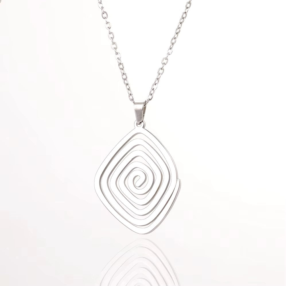 Bijoux Spirituel - NecklaceHealingEnergy™ - Argent Spiral