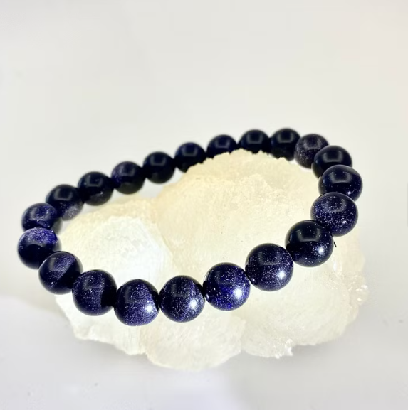 Bracelet en Perles - NaturalStoneBracelet™ - Pierre de sable bleu