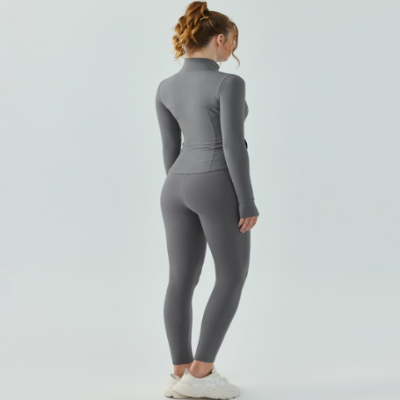 Veste de sport - WomenYogaSuit™ - Gris