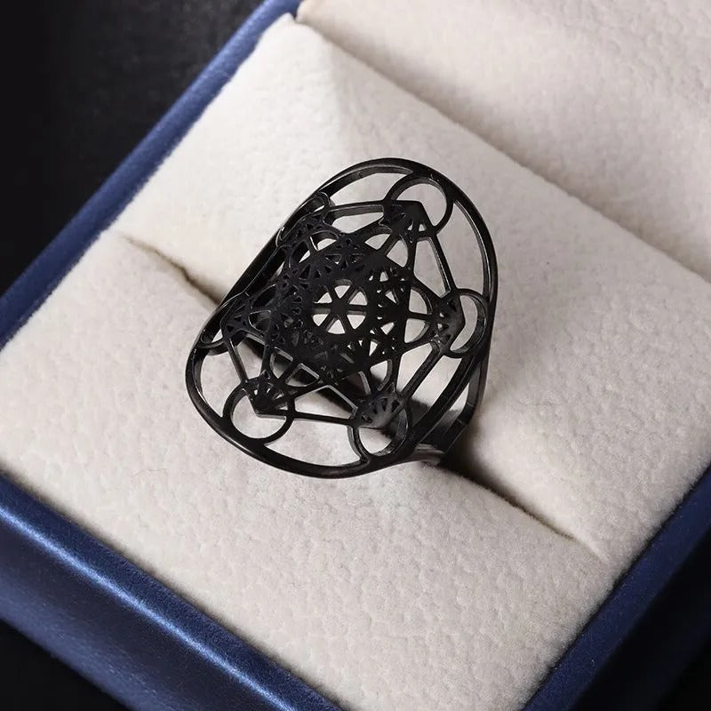 Bijoux Spirituel - ArchangelMetatronRing™ - Noir