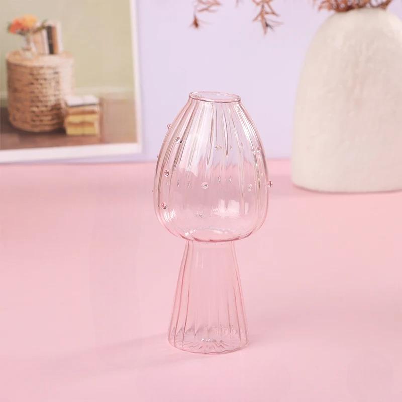 Vase en Verre - NordicMushroomVase™ - Rose