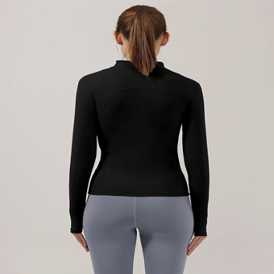 Veste de sport - WomenYogaSuit™ - Noir