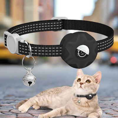 Collier Airtag Chat - CatAirTagCollar™ - Noir