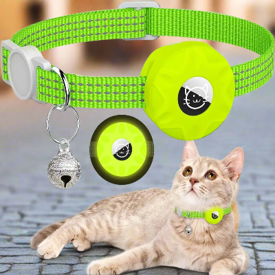 Collier Airtag Chat - CatAirTagCollar™ - Vert Menthe