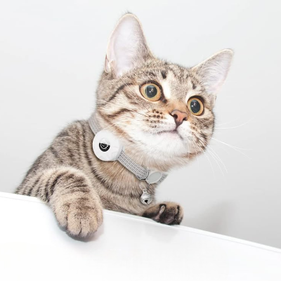 Collier Airtag Chat - CatAirTagCollar™ - Blanc