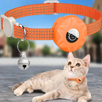 Collier Airtag Chat - CatAirTagCollar™ - Orange