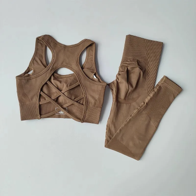 Vêtements de sport femme - WomenTrackSuit™ - Marron