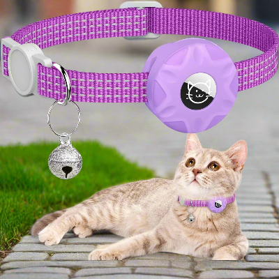 Collier Airtag Chat - CatAirTagCollar™ - Violet