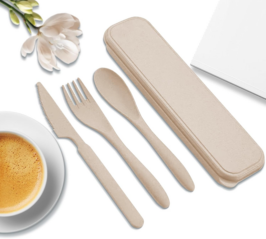 Vaisselle à emporter - StrawDinnerwareSet™ - Khaki