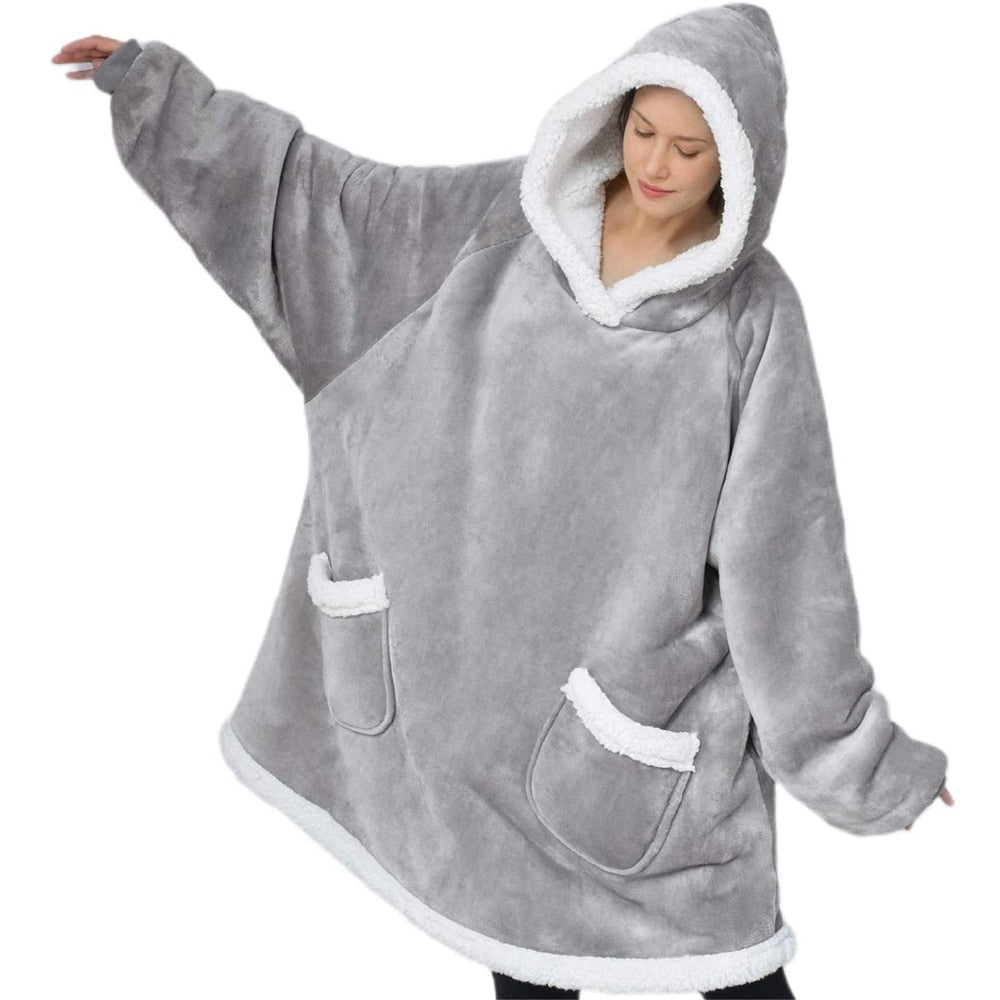HappyHoody Blanket with Oversized Winter Hoodie